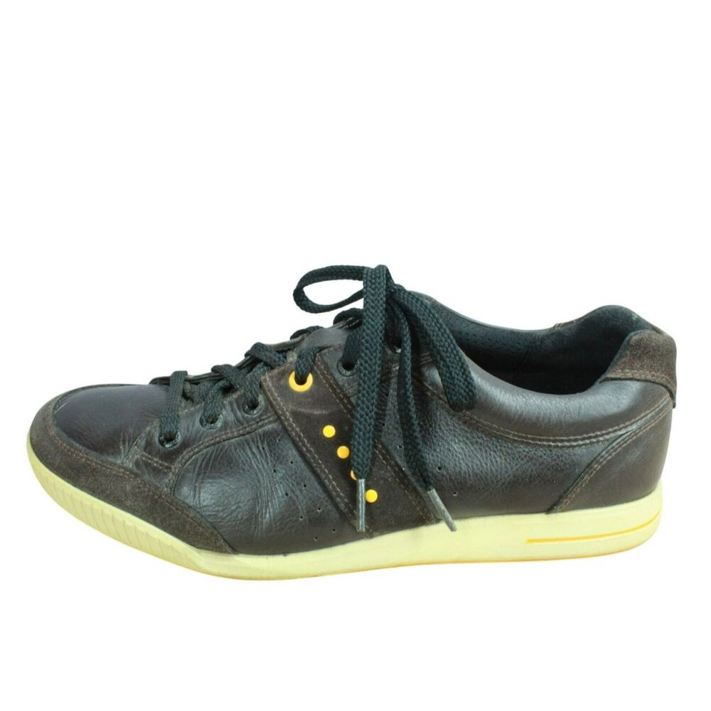 Ecco Biom Hydromax Brown Leather Lace Up Low Top Golf Sneaker Shoes Size 11